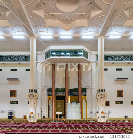 Masjid Duli Pengiran Muda Mahkota Pengiran Muda Haji Al-Muhtadee Billah mosque interior, Bandar Seri Begawan, Brunei Masjid Duli Pengiran Muda Mahkota Pengiran Muda Haji Al-Muhtadee Billah mosque interior, Bandar Seri Begawan, Brunei 131753023