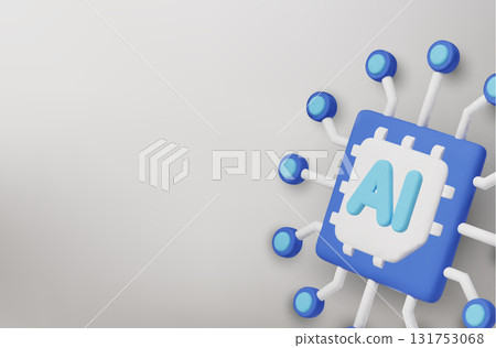 3d Vector AI Chip, AI in science and business, Technology and engineering concept. 3d Vector AI Chip, AI in science and business, Technology and engineering concept. 131753068