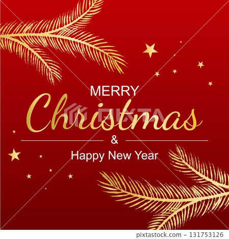 Merry Christmas and Happy New Year card 131753126