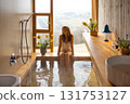 Morning Bath with a View 131753127
