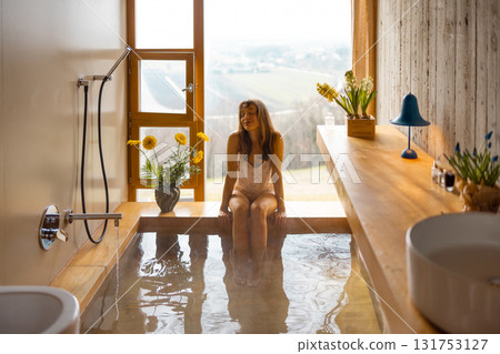 Morning Bath with a View 131753127