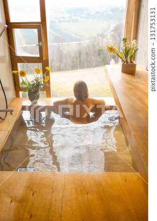Relaxing in a Scenic Hot Bath 131753131