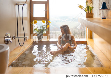 Morning Bath with a View 131753135