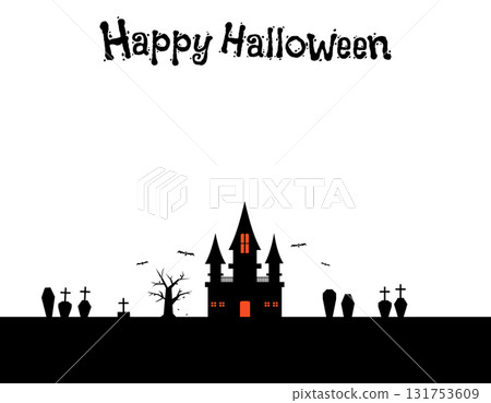 Halloween spooky mansion background material 2 131753609