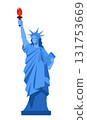Statue of Liberty - Colorful Flat Design Illustration 131753669