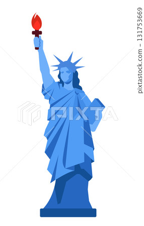 Statue of Liberty - Colorful Flat Design Illustration 131753669
