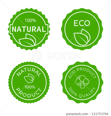 Organic product badges 131753704