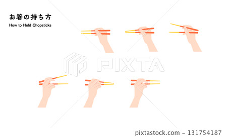 How to hold and use chopsticks How to hold and use chopsticks 131754187