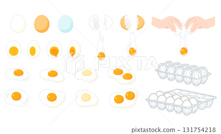 Egg illustration set variations Egg illustration set variations 131754218
