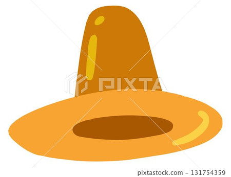 Mexican sombrero drawing, white background, festive look, cultural vibe. Art reflects traditional charm. 131754359