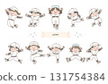 Jumping baseball girl 131754384