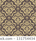 Orient Damask Seamless Background With Arabesques 131754434