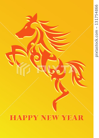 2026 New Year's card illustration material 2026 New Year's card illustration material 131754866