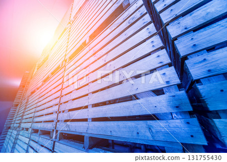 Empty industrial freezer warehouse for vegetable storage. 131755430
