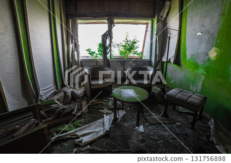 Abandoned hotel in the mountains Abandoned hotel in the mountains 131756898