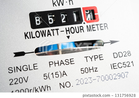 Electric measuring power meter for energy cost at home and office. Electric measuring power meter for energy cost at home and office. 131756928