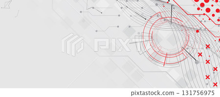 Scientific circle design with technical vector elements technology data background 131756975