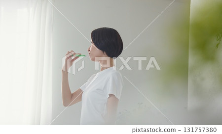 Tooth brushing woman image 131757380