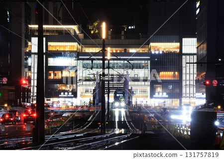 Hiroshima station at night Hiroshima station at night 131757819