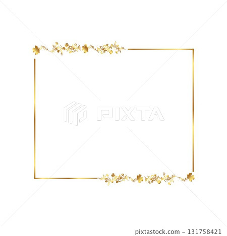 Elegant gold floral frame free vector illustration 131758421