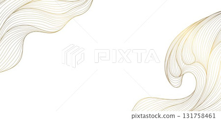Luxury abstract vector background, golden wave lines, soft gradient, Japanese luxury template, bright premium design. Award banner, VIP card, festive poster. Luxury abstract vector background, golden wave lines, soft gradient, Japanese luxury template, bright premium design. Award banner, VIP card, festive poster. 131758461