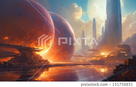 image of a giant planet 131758831