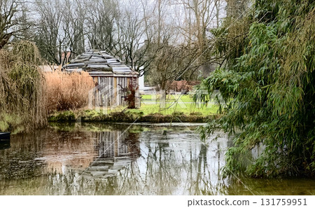 Serene Reflections Showcased in a Beautiful and Tranquil Park Setting for Everyone to Enjoy 131759951