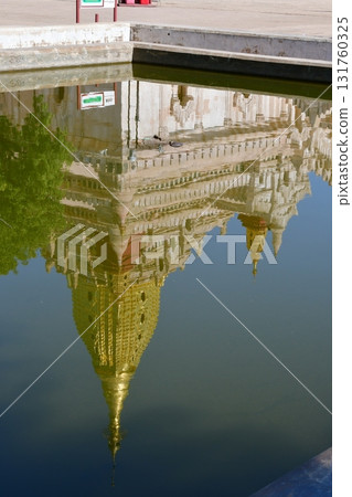 Ananda Temple reflected in the pond, Bagan, Myanmar, the most beautiful architecture in Bagan Ananda Temple reflected in the pond, Bagan, Myanmar, the most beautiful architecture in Bagan 131760325