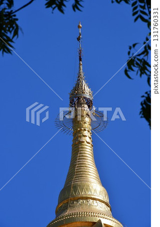 Myanmar, Bagan, Ananda Temple, top of the pagoda, the most beautiful architecture in Bagan 131760331