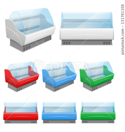 commercial refrigerator for market cooling and preserving food cartoon stock vector illustration commercial refrigerator for market cooling and preserving food cartoon stock vector illustration 131761108