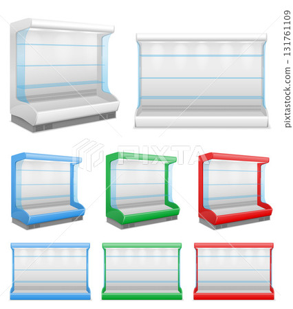 commercial refrigerator for market cooling and preserving food cartoon stock vector illustration 131761109