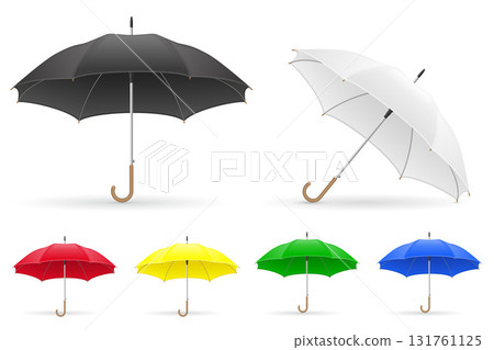 umbrellas rom the rain cartoon stock vector illustration 131761125