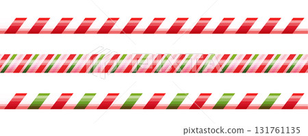 Candy cane border christmas decoration, holiday sweet seamless decor.Stripes green, red and pink color, thin and thick. Retro stick, lollipop, candycane. Candy cane border christmas decoration, holiday sweet seamless decor.Stripes green, red and pink color, thin and thick. Retro stick, lollipop, candycane. 131761135