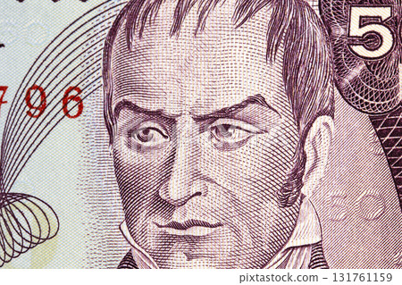Camilo Torres Tenorio a closeup portrait from Colombian money 131761159