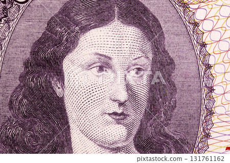 Policarpa Salavarrieta a closeup portrait from Colombian money 131761162