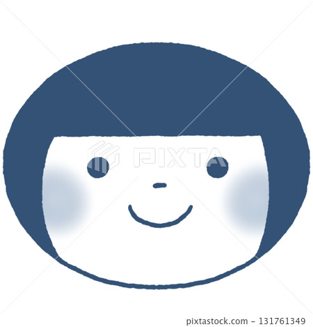 A navy blue icon that can be used by anyone regardless of gender. 131761349