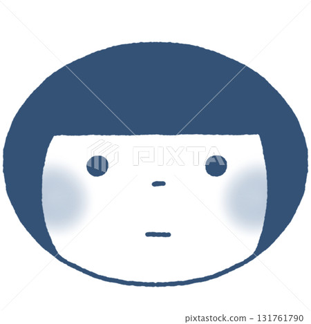 A navy blue icon that can be used by anyone regardless of gender. 131761790