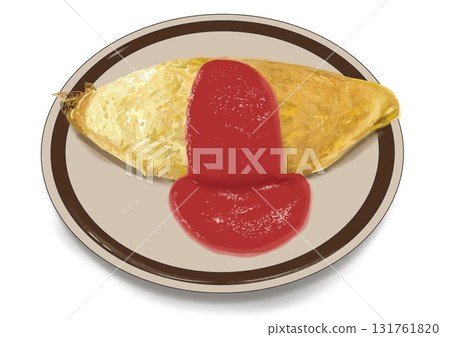 Omelet rice at a Western restaurant 131761820