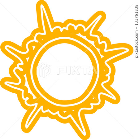 Sun symbols hand drawn, sunshine, sunset, sunlight 131761838