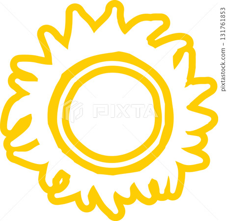 Sun symbols hand drawn, sunshine, sunset, sunlight 131761853