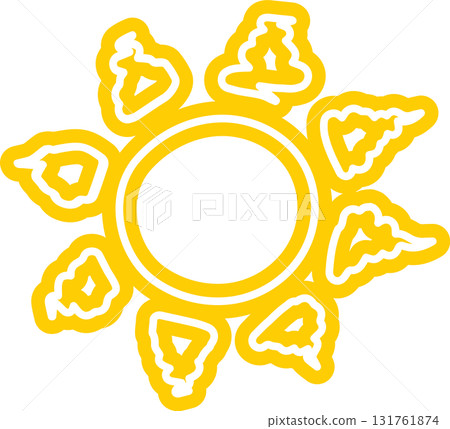 Sun symbols hand drawn, sunshine, sunset, sunlight 131761874