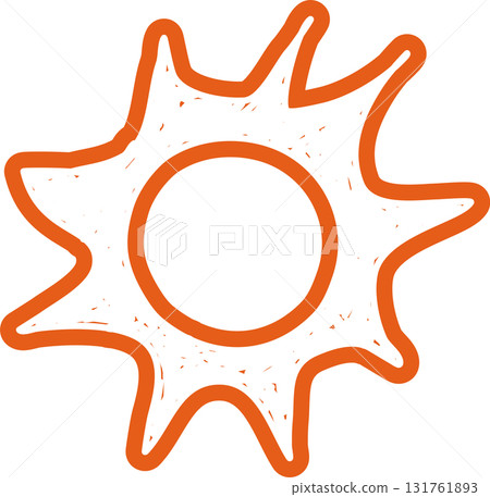 Sun symbols hand drawn, sunshine, sunset, sunlight 131761893
