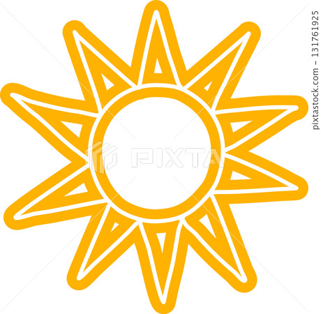 Sun symbols hand drawn, sunshine, sunset, sunlight 131761925