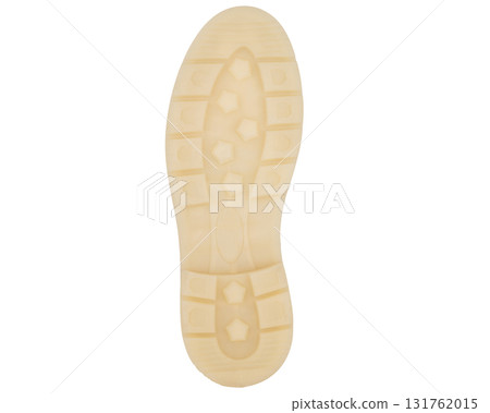 Beige boot sole with star pattern tread Beige boot sole with star pattern tread 131762015
