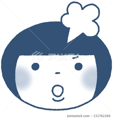 A navy blue icon that can be used by anyone regardless of gender. 131762268