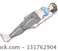 瑜珈-死人姿勢_年輕女子平躺姿勢_2 131762904