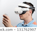 Man with vr goggles side view 131762907
