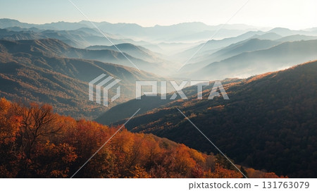 Autumn mountains dyed in vibrant red leaves (1) Autumn mountains dyed in vibrant red leaves (1) 131763079