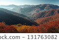 Autumn mountains dyed in vibrant red leaves (4) 131763082