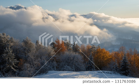 Quiet Snow-Covered Winter Mountains (4) 131763086